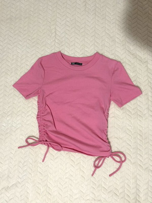 Zara pink cotton top size M like new