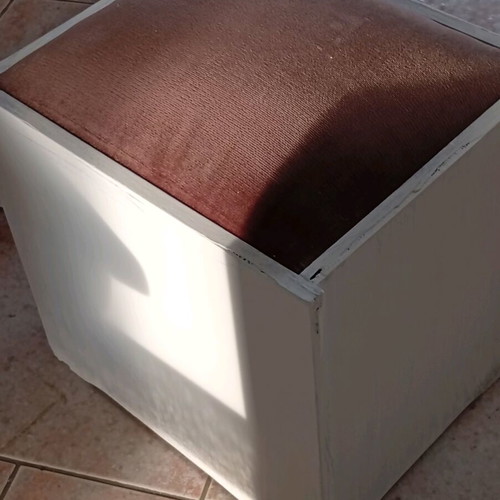 Stool like new made of quality wood with chalk paint melamine finish