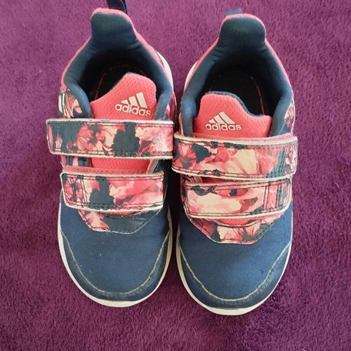 Adidas Kids Athletic Shoes Used Size 25 Blue Red