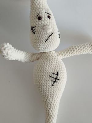 Handmade amigurumi ghost doll used 35 cm