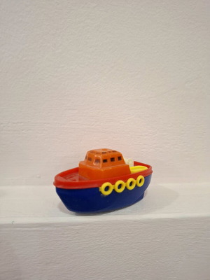 Bebe plastic toy boat used with damage