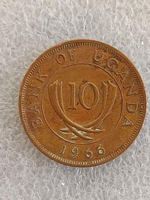 Κέρμα Uganda 10 Cents 1966 μπρούντζινο KM# 2