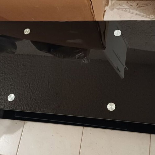 Black glass TV coffee table