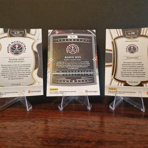 Panini Euroleague Select & Origins Paris Basketball Nadir Hifi pack of 3 cards new