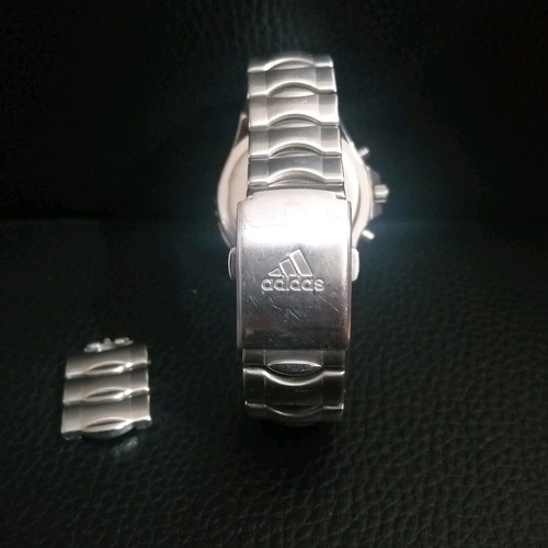 Adidas men's wristwatch like new, white and silver