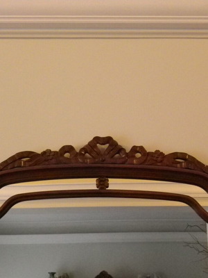 Carved solid wood mirror like new