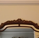 Carved solid wood mirror like new