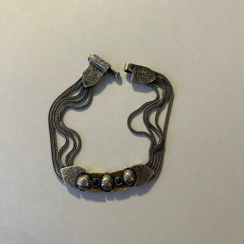 Silver and gold bracelet like new 925 and 22k