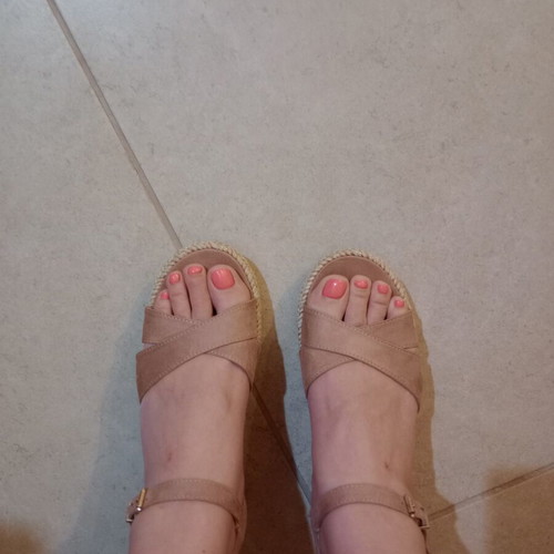 Seven sandals used, size 40, beige and pink
