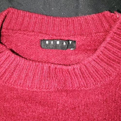 Sisley wool sweater like new, red