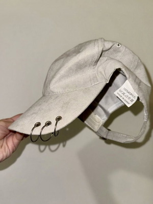 Hat gray with rings new