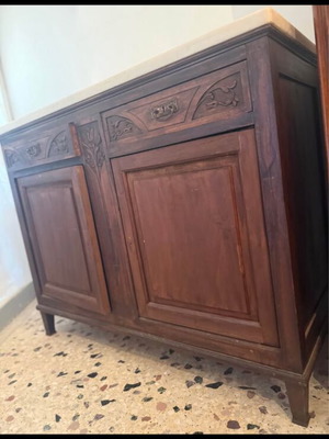 Antique buffet with marble top used
