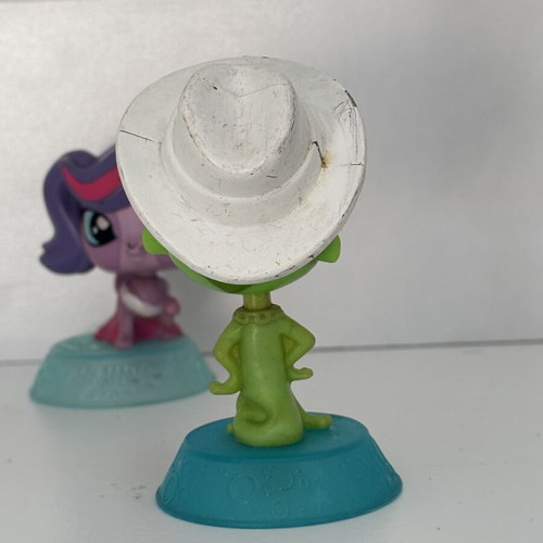 Littlest Pet Shop Vinnie Terrio and Zoe Trent bobblehead figures used