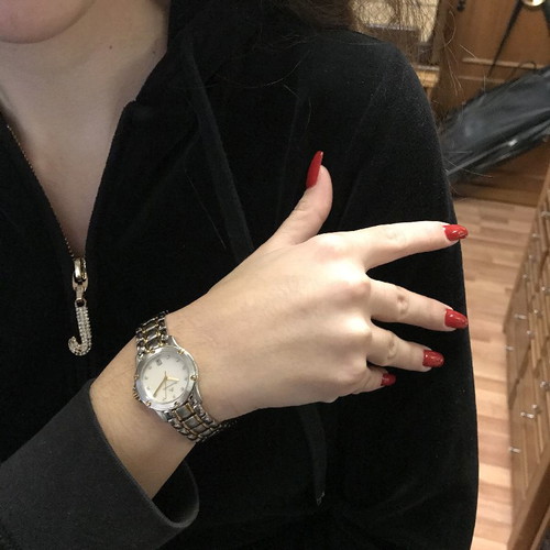 Maurice Lacroix 18k women's watch new with mother of pearl and brilliant diamonds