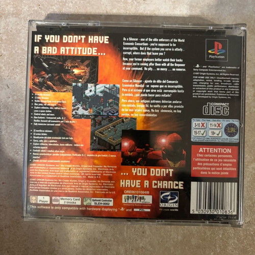 Crusader No Remorse PlayStation 1 used English version