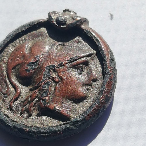 Alexander the Great bronze medallion used