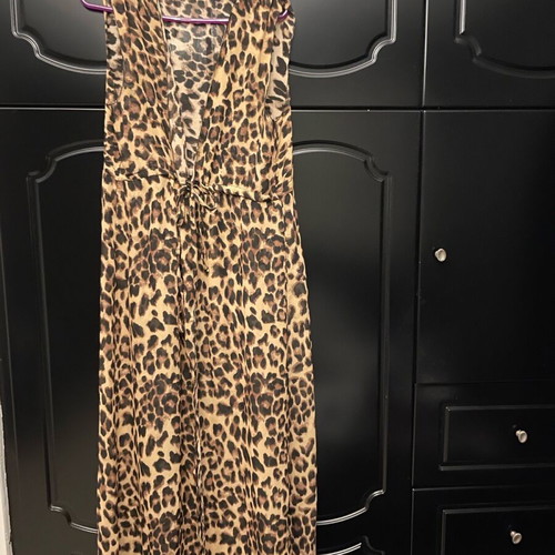 Leopard kimono used with tie belt