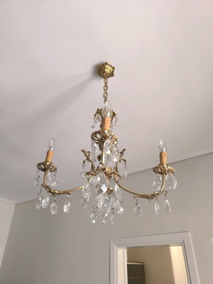 Vintage brass ceiling light like new