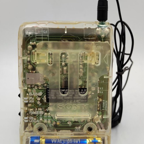 Sony SRF-39FP διάφανο ραδιόφωνο FM/AM μεταχειρισμένο, πλήρως λειτουργικό