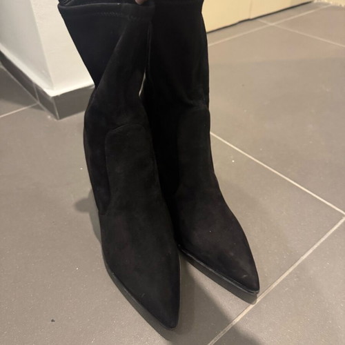 Kendall & Kylie fabric ankle boots black like new, size 41