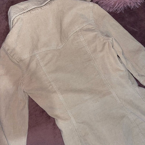 Beige corduroy dress Bershka like new, can be worn as jacket