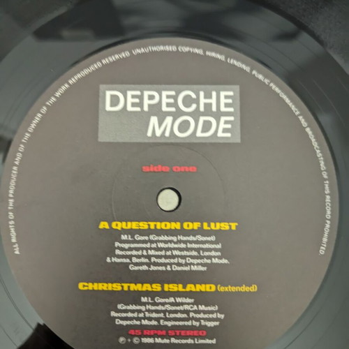 Depeche Mode A Question Of Lust vinyl used, electronic