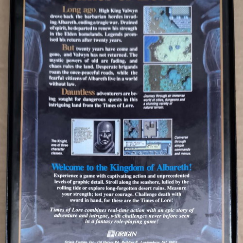 Times Of Lore (Origin) (Amiga) like new