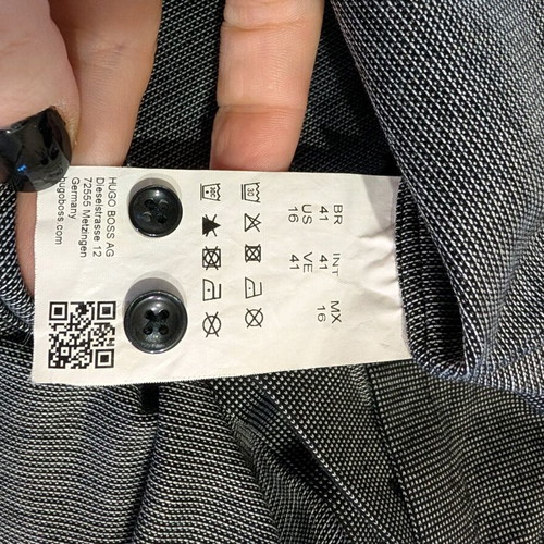 Hugo Boss men's slim fit shirt gray black size L like new
