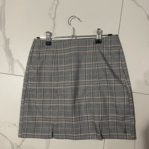 Checked skirt Pull & Bear new, gray, size S