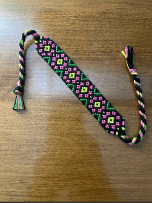 Macrame bracelet handmade with flowers made to order