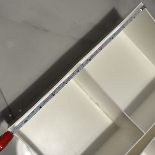 Set of 2 white plastic storage boxes