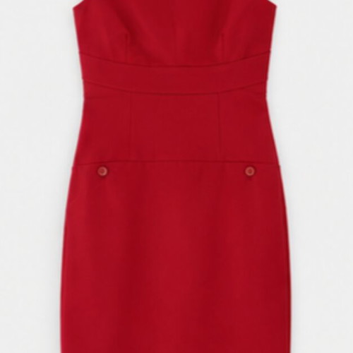 Sarah Lawrence office dress, red, size L