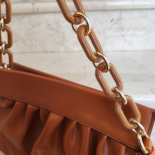 Tan handbag/shoulder bag faux leather new, vintage style