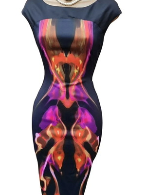 Karen Millen pencil bodycon dress new, multicolor, size 38