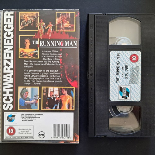 The Running Man VHS like new, Pal edition 1987