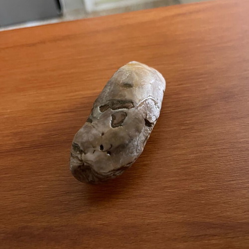 Chert with natural layers new, brown and gray shades