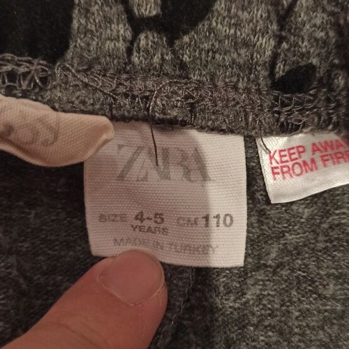 Zara kids pajama pants with Minnie Mouse designs, new, gray and black