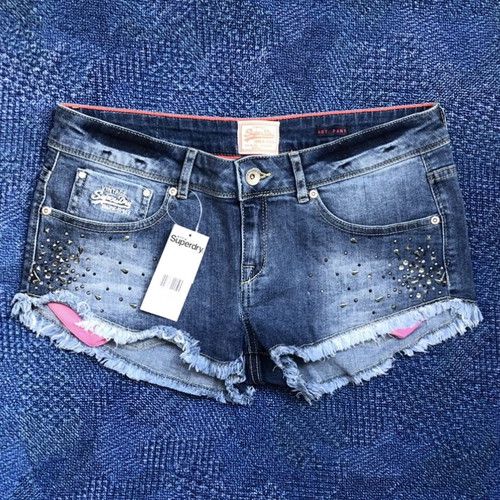 Superdry Hot Pant women's shorts new, size M, blue