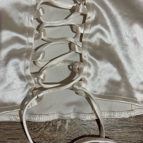 H&M women's top like new, satin cream with straps