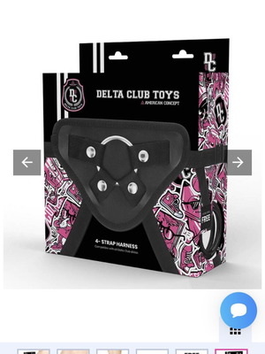 Δερμάτινη ζώνη στραπον Dreamlove Delta Club Toys 4 Strap Harness universal μαύρη