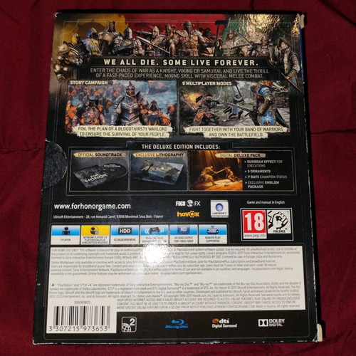 For Honor Deluxe Edition for PlayStation 4 like new