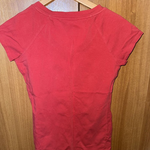 Benetton red t-shirt with print like new, size S