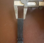 Omega vintage leather watch strap used, black, 17mm