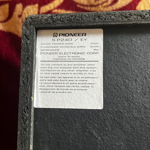Pioneer S-P240 Vintage speakers used, 20W, pair