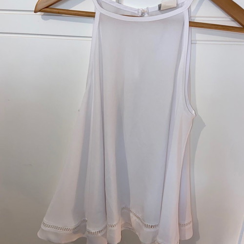 Top white used Danoff one size with perforated details