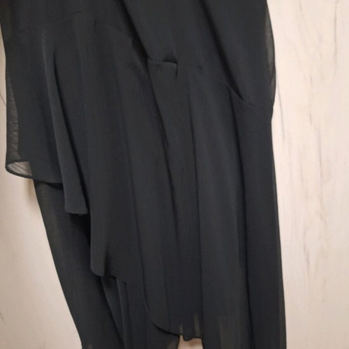 Skirt with straps like new, black, size L, chiffon