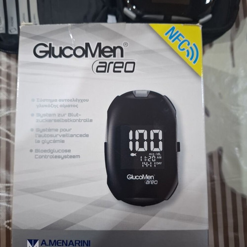 Menarini GlucoMen Areo Blood Glucose Meter like new with accessories