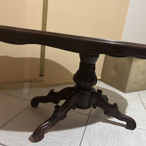 Coffee Table Walnut Solid Wood Oval 1.10m New