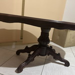 Coffee Table Walnut Solid Wood Oval 1.10m New