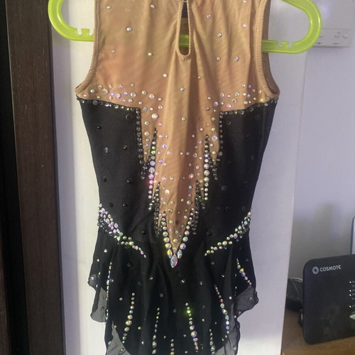 Rhythmic gymnastics leotard used with decorative skirt